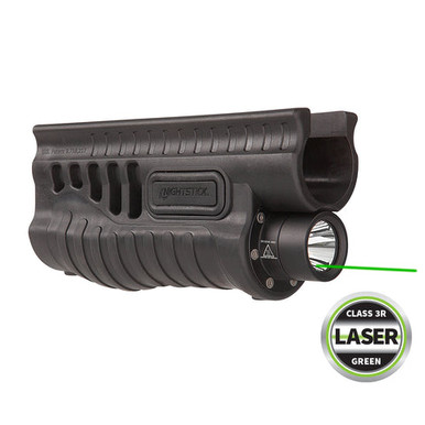 Nightstick Shotgun Forend Light With Green Laser For Remington 870/TAC-14