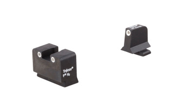 Trijicon Suppressor/Optic Height Sights - Front: White Outline, Green Tritium / Rear White Outline, Green Tritium