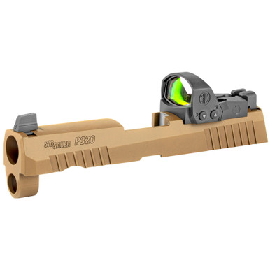 Sig Sauer P320 XSeries 3.9" Slide Assembly with ROMEO1PRO 6MOA - Coyote, Romeo 1 Pro, Xray3 Suppressor Sights