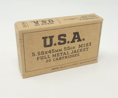 Winchester 5.56x45mm NATO Ammunition Service Grade SGM193KW 55 Grain M193 Full Metal Jacket CASE 1000 Rounds
