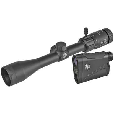 Sig Sauer Buckmaster Rifle Scope and Range Finder Combo Kit -3-9X40mm BUCKMASTER Scope, Kilo 1500 Rangefinder,BDC Reticle, 1" Tube, 0.25 MOA Adjustments, Black Color
