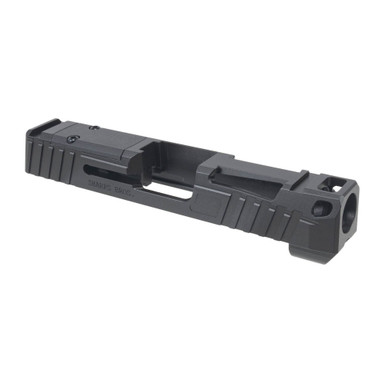Sharps Bros 365X Improved Stripped Slide For Sig P365/P365X - Optic Cut Compatible With Shield RMS-C, Integrated Compensator, Black Nitride Finish