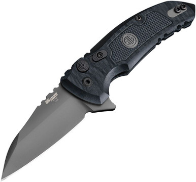 SIG Sauer by Hogue Elishewitz X1-MicroFlip SIG Tactical Flipper Knife - 2.75" CPM-154 Gray Wharncliffe Blade, Black G10 Handles - 16162