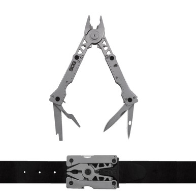 SOG SYNC I Detachable Multi-Tool with Belt Buckle -11 Tools, 4.4" Overall - SN1001-CP