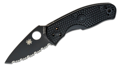 Spyderco Persistence Lightweight Folding Knife - 2.77" SpyderEdge Black Blade, Black FRN Handles