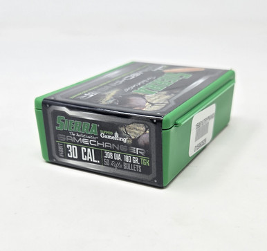 Sierra 30 Cal (.308 Dia) Reloading Bullets Tipped Gameking SRAA4681T 180 Grain Ballistic Tip 50 Pieces
