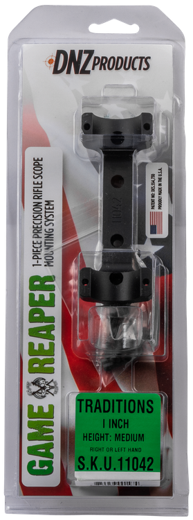 DNZ Products Tube Mount Traditions Black Powder One" Medium Height Black
