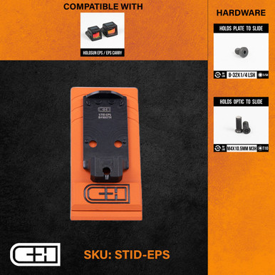 C&H Precision STACCATO DUO™ to Holosun EPS / EPS CARRY Adapter Plate - Anodized Black Finish, Includes Mounting Hardware