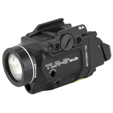 Streamlight TLR-8 Sub for the Springfield Hellcat - White LED with Red Laser, 500 Lumens, Anodized Black Finish