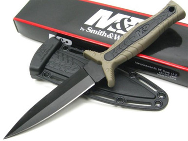 Smith & Wesson M&P Fixed Boot Knife SWMPF3BR5.25" Spear Point With Thermoplastic Belt/Boot Sheath Black/FDE
