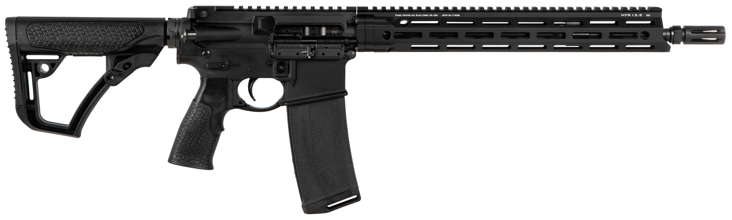 Daniel Defense DDM4 V7 SLW Rifle 0212815049047, 223 Remington/5.56 NATO, 14.5" w/Pinned Flash Hider, Collapsible Stock, Black Finish, 30 Rds