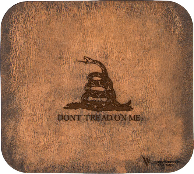 Versacarry "Don't Tread On Me" Mouse Pad (M270-DTOM), 8" x 9", Water Buffalo Leather