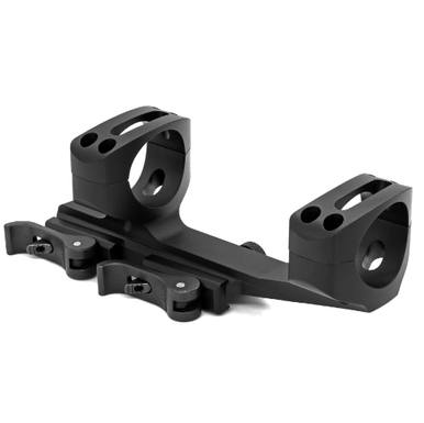 Warne Quick Detach Cantilever Mount - 34mm, Fits AR Rifles, Extended Skeletonized, Black Finish