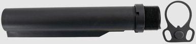 ET Arms Inc Carbon Fiber Buffer Tube Kit - Black, Mil-Spec for AR-15, Includes Ambi Sling Endplate