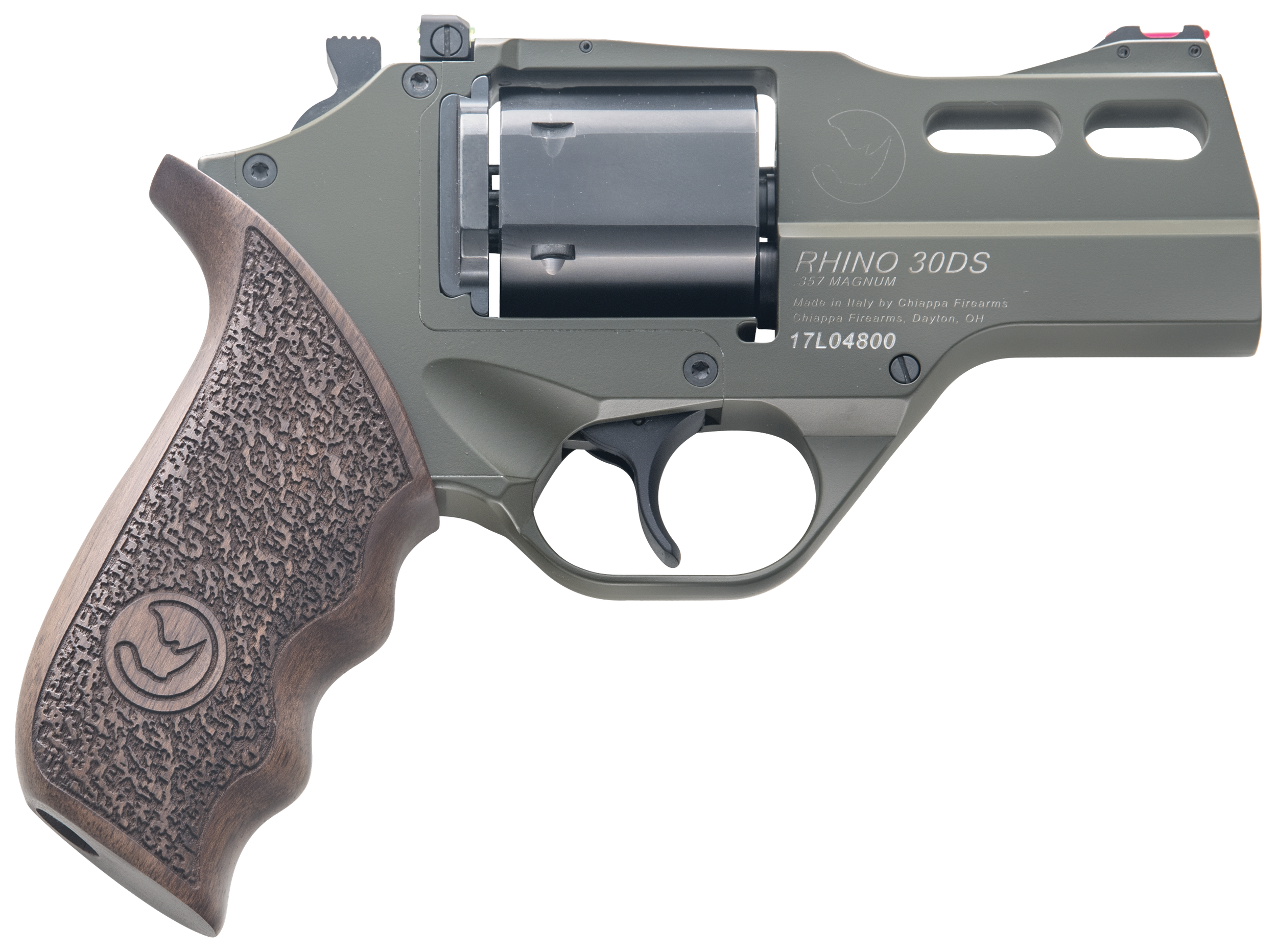 Chiappa Rhino Revolver CF340285, 357 Mag, 3", Walnut Grips, Blued Finish, 6 Rd