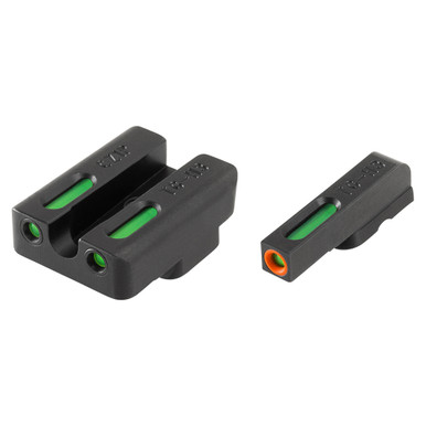 Truglo Brite-Site TFX Pro Sight for the CZ 75 Series - Tritium/Fiber-Optic, Day/Night Sight, 24/7 Brightness, Orange Ring on Front Sight