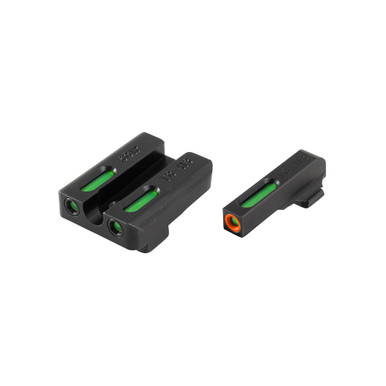 Truglo Brite-Site TFX Pro Sights - Fits Sig #8 Front/#8 Rear, Tritium/Fiber-Optic, Day/Night Sight, 24/7 Brightness, Orange Ring on Front Sight
