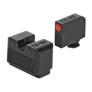Truglo Tritium Pro Brite Site Day / Night Sight Set For Glock M.O.S. - Low Height, Green Tritium, Orange Front