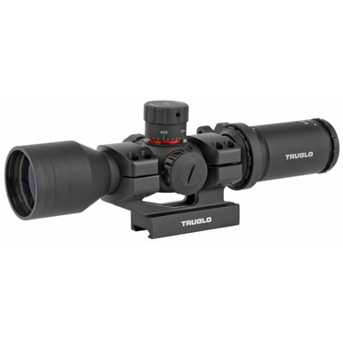 Truglo TRU-BRITE 30 Series Illuminated Tactical Rifle Scope - Includes Scope Mount, 3-9x42mm, Black - TG8539TL