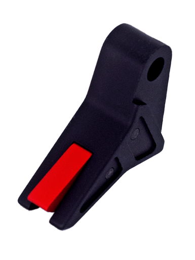 True Precision Axiom Trigger Shoe (w/o Trigger Bar) - Black with Red Safety, For Glock Gen 1-4 including 42/43/43X/48 (Does Not Fit Gen5)