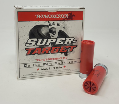 Winchester 12 Gauge Ammunition Super Target TRGT11507CASE 2-3/4" #7.5 Shot 1oz 1150fps CASE 250 Rounds