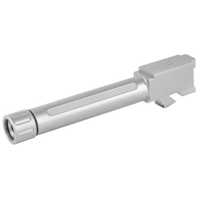 True Precision Glock 19, 19X, & G45 Threaded Barrel (Gen 1-5 Compatible) -Matte Stainless Steel Finish