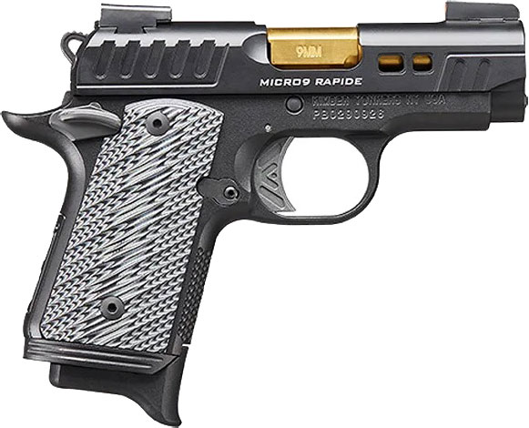 Kimber 3300222 Micro 9 Rapide Dawn - 9MM, 3.15 in, Grey G10 Grips, Black KimPro II Finish, 7 Rds