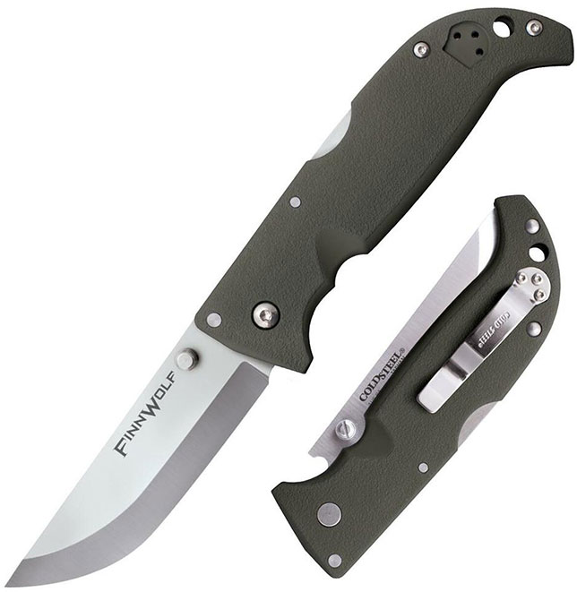 Cold Steel Finn Wolf Folding Knife, OD Green (20NPF)
