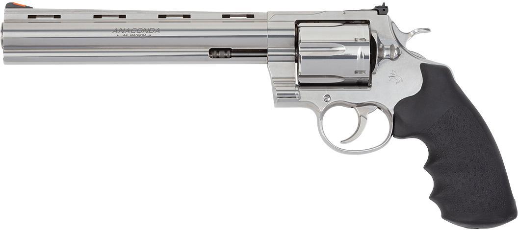 Colt Anaconda Revolver ANACONDA-SP8RTS, 44 Rem Mag, 8", Rubber Grips, Stainless Finish, 6 Rds