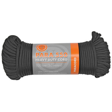Ultimate Survival Technologies Para 550 Hank Paracord, Black, 100ft