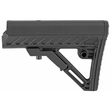 Leapers, Inc. - UTG Model 4 Combat Ops S2 Rifle Stock - Ambidextrous Sling Loop and Reversible QD Sling Swivel Housing, Black Finish