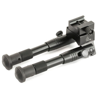 Leapers, Inc. - UTG Shooter's SWAT Bipod - Fits Picatinny Rail or Swivel Stud, 6.2" - 6.7", Tactical Low Profile with Adjustable Height, Black