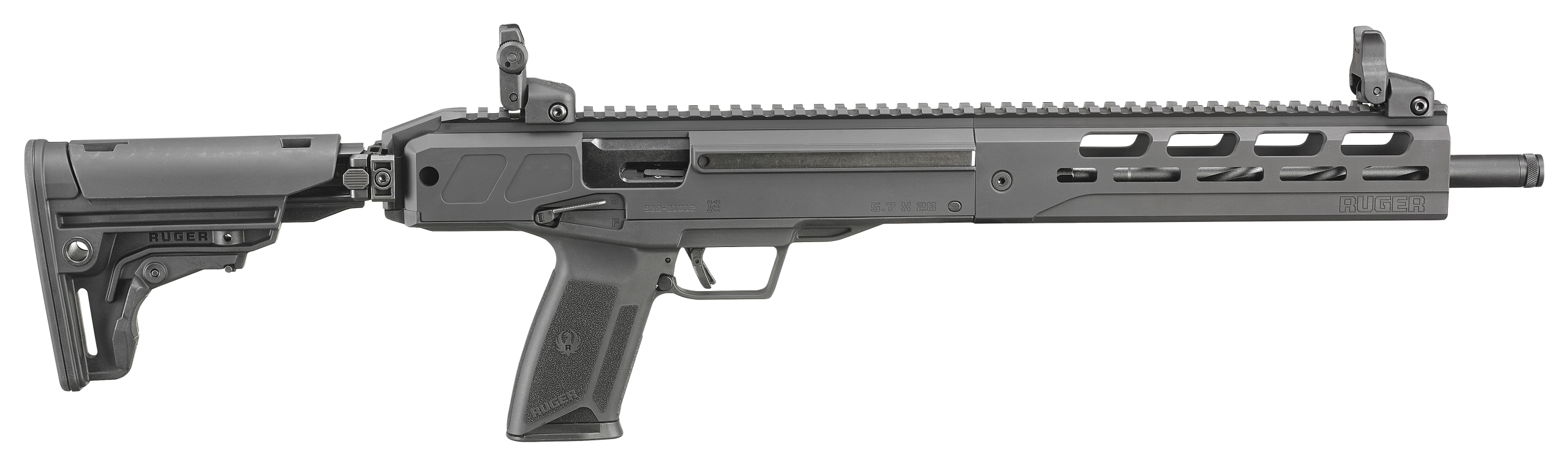 Ruger LC Carbine Semi-Auto Rifle 19300, 5.7x 28mm, 16.25", Adj. Stock, Black Finish, 20 Rds