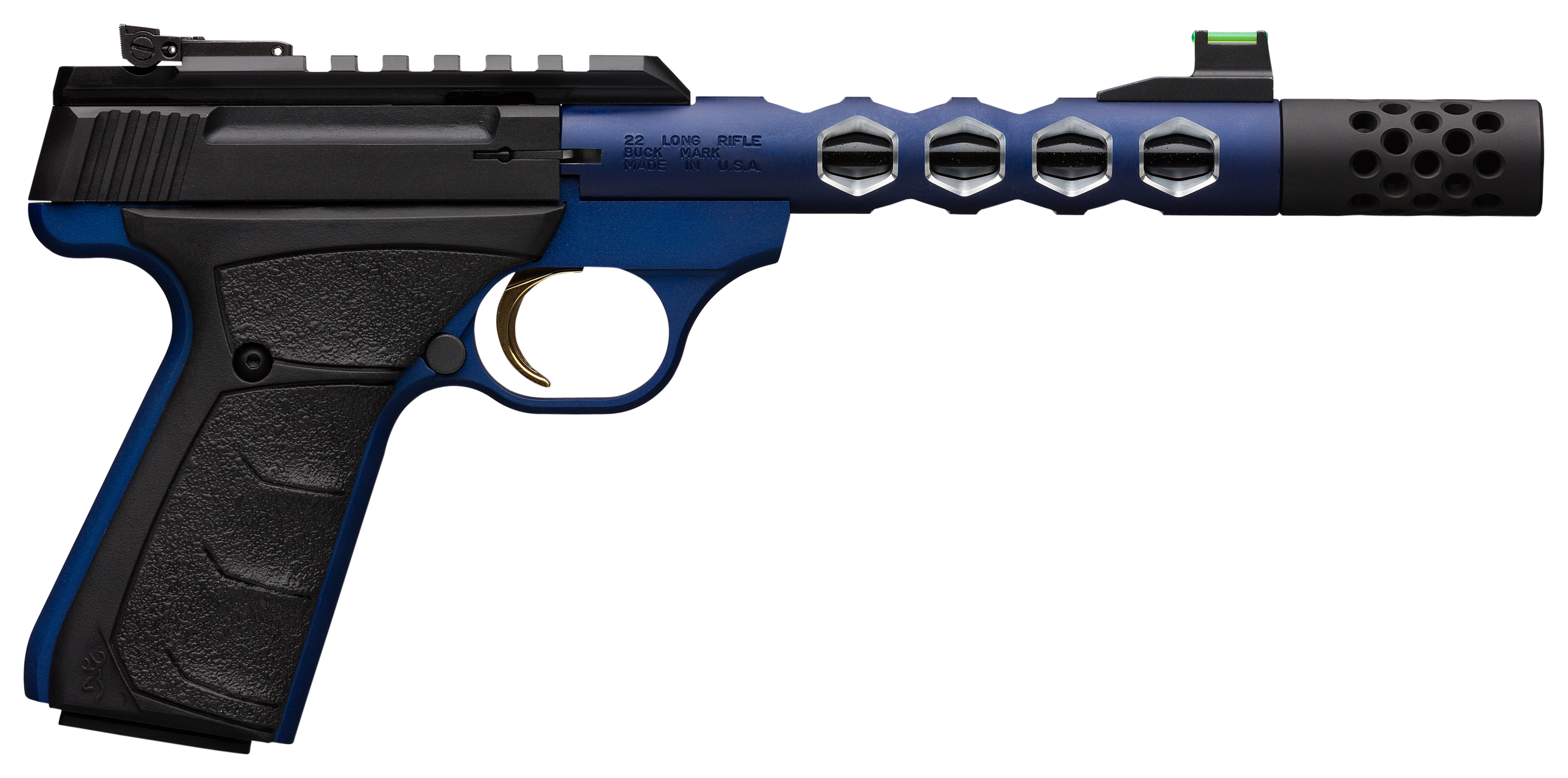 Browning Buck Mark Plus Pistol 051562490, 22 LR, 5.90", Black Ultragrip FX, Blue Finish, 10
