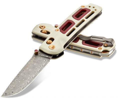 Benchmade Nakamura Saibu Gold Class Axis Folding Knife w/Damassteel Drop Point Blade (486-201)
