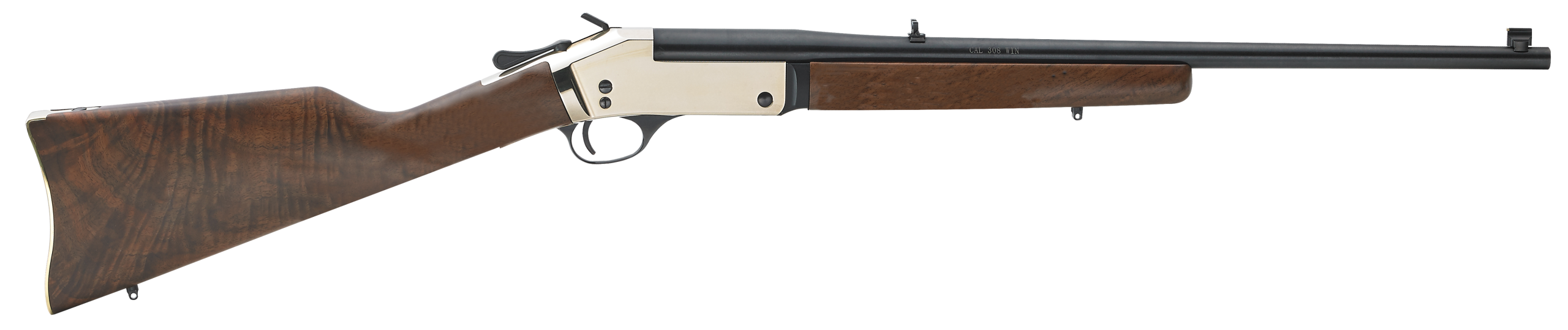 Henry Single Shot Break Open Rifle H015B357, 357 Mag, 22", Walnut Stock, Blued Barrel/Brass Receiver Finish, 1 Rd
