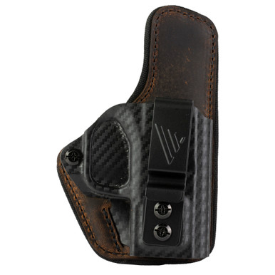 Versacarry Comfort Flex Custom Inside Waistband Holster - Fits Springfield Hellcat, Leather and Kydex, Distressed Brown, Right Hand