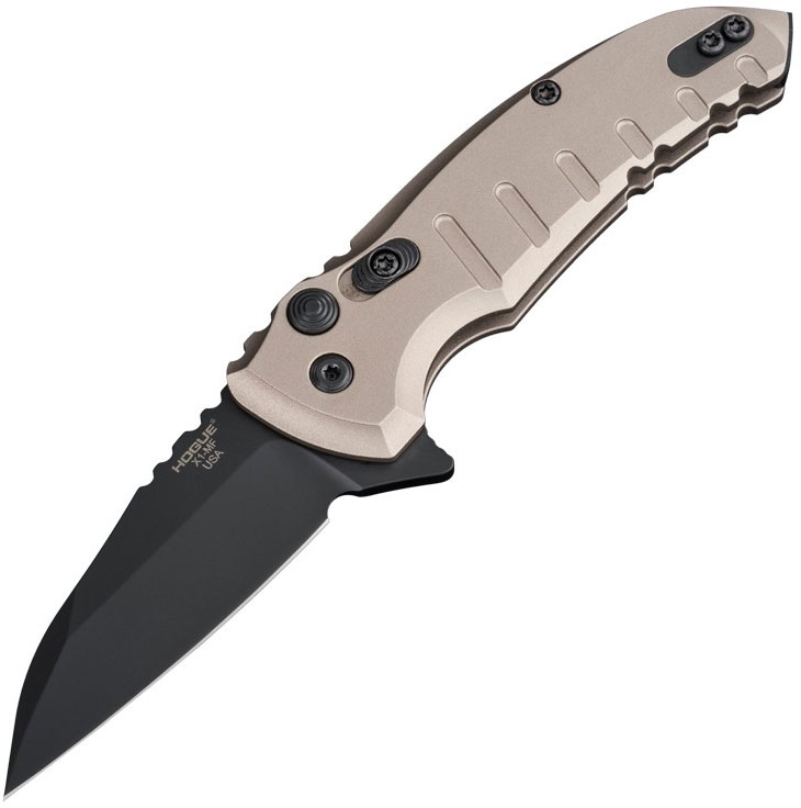 Hogue X-1 MicroFlip Folding Knife w/Wharncliffe Blade, FDE Finish (24167)