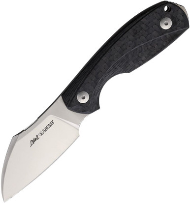 Viper Knives Lille 2 Fixed Blade Knife - 2.64" Elmax Stonewashed Sheepsfoot Blade, Carbon Fiber Handles, Kydex Sheath - VT4024FC