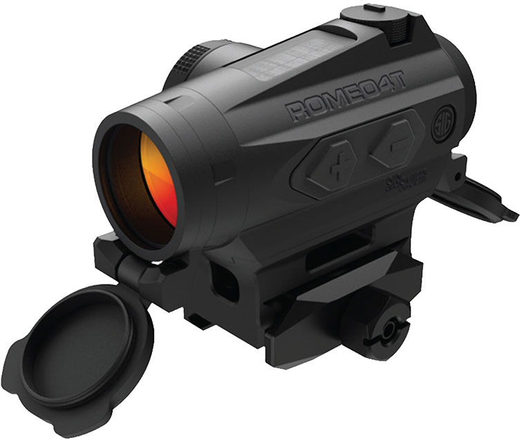 Sig ROMEO4T Red Dot Sight SOR43101, 1x20mm Low Profile, 2MOA Dot Ballistic Circle Plex, 0.5 MOA Adjustment, Black
