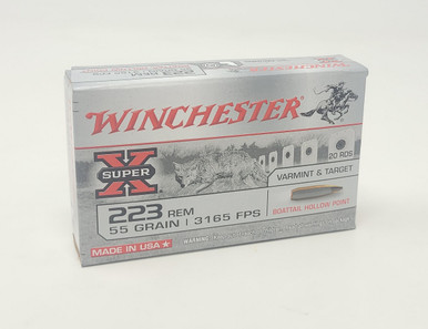 Winchester 223 Super-X Ammunition W223HP55CASE 55 Grain BTHP CASE 500 Rounds