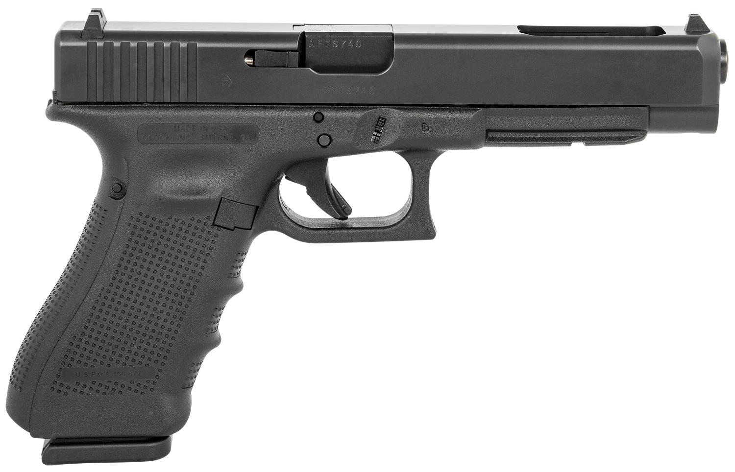 Glock G34 Gen4 Competition Pistol G34417US, 9mm Luger, 5.31", Picatinny Rail, Polymer Grip, Black Finish, 17 Rds