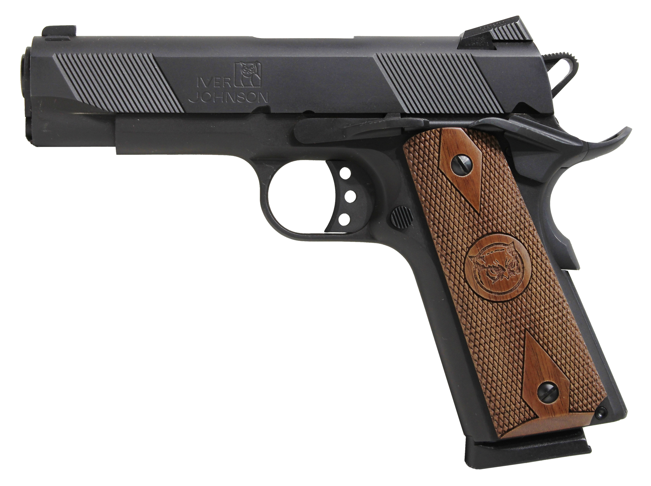 Iver Johnson 1911 Hawk Commander 70 Series Pistol HAWK, 45 ACP, 4.25", Matte Blued Finish, 8 Rds