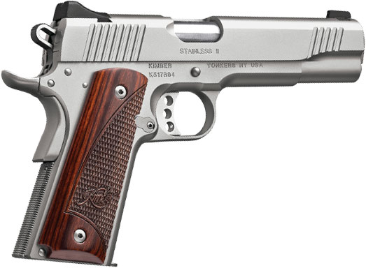 Kimber 3200385 Stainless IIPistol - 10mm, 5 in Barrel, Satin Stainless Steel Frame/Slide