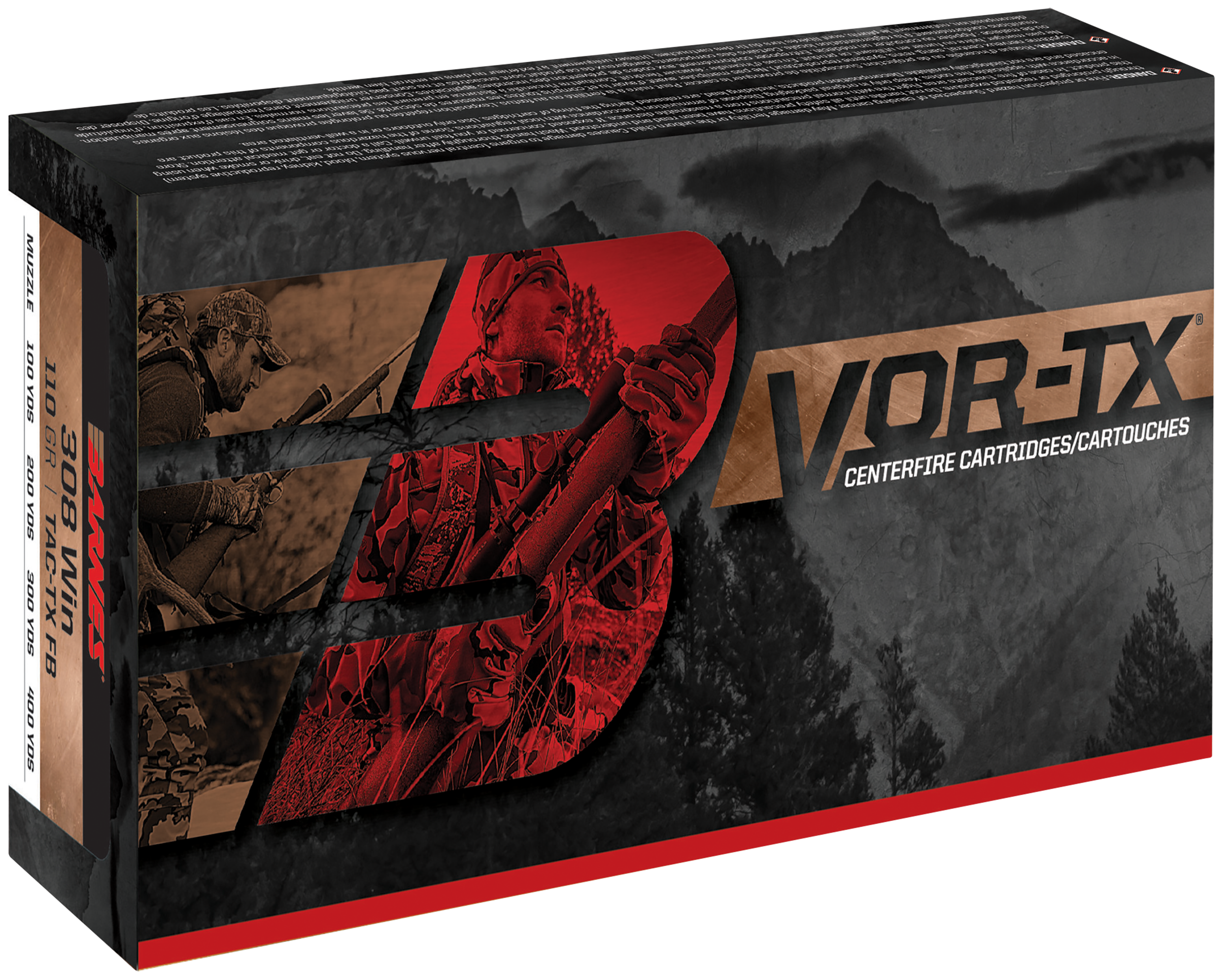 Barnes Bullets VOR-TX Rifle Ammunition 30815, 6.5 Creedmoor, Tipped TSX Boat Tail, 120 gr, 2910 fps, 20 Rd/Bx