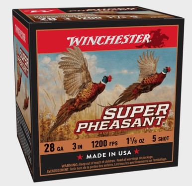 Winchester 28 Gauge Ammunition Super Pheasant X283PH5 3" #5 Shot 1-1/8oz 1200fps 25 Rounds