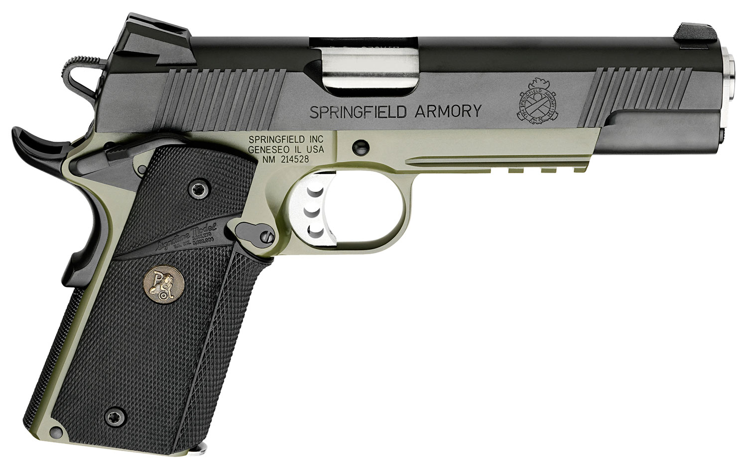 Springfield Firearms Single Action Only Pistol PX9105ML18, 45 ACP, 5", Black Wraparound Rubber Grips, 7 Rds