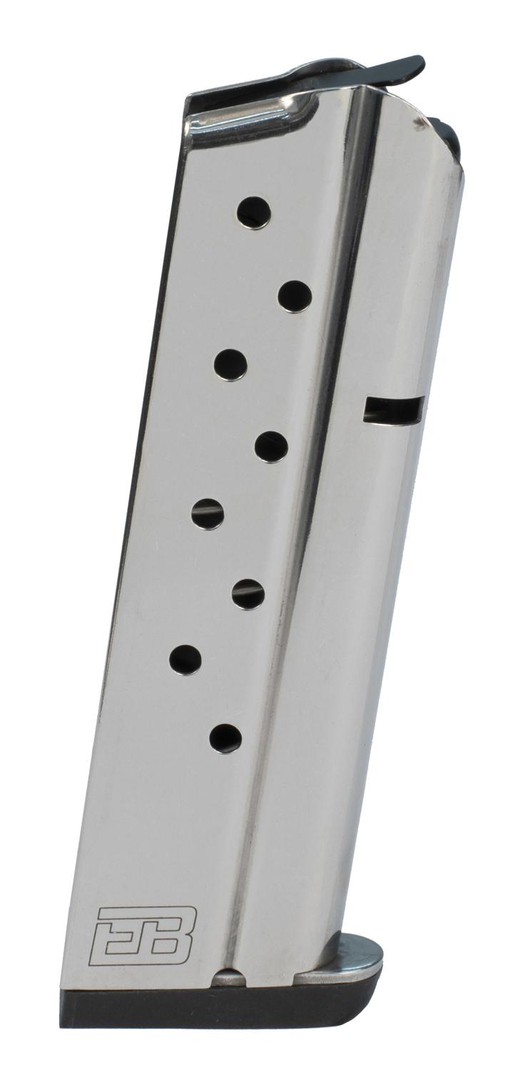 Ed Brown 1911 Government Magazine, 38 Super, 9 Rounds, Stainless Steel, Detachable (84938)
