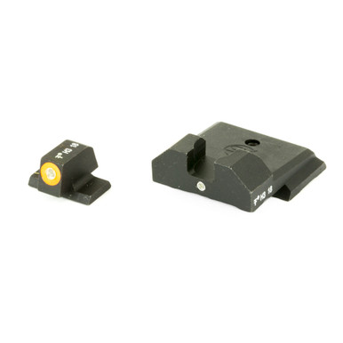 XS Sight F8 Night Sights for M&P Shield Handguns - Fits S&W M&P Shield, Green with Orange Outline Front, Tritium Front/Rear