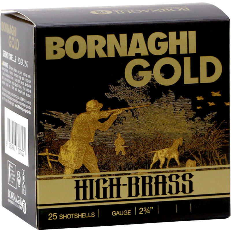 Bornaghi Gold High Brass Dove Loads 410GOLDDOVE198, 410 Gauge, 3", 11/16 oz, 1200 fps, #8 Shot, 25 Rd/bx